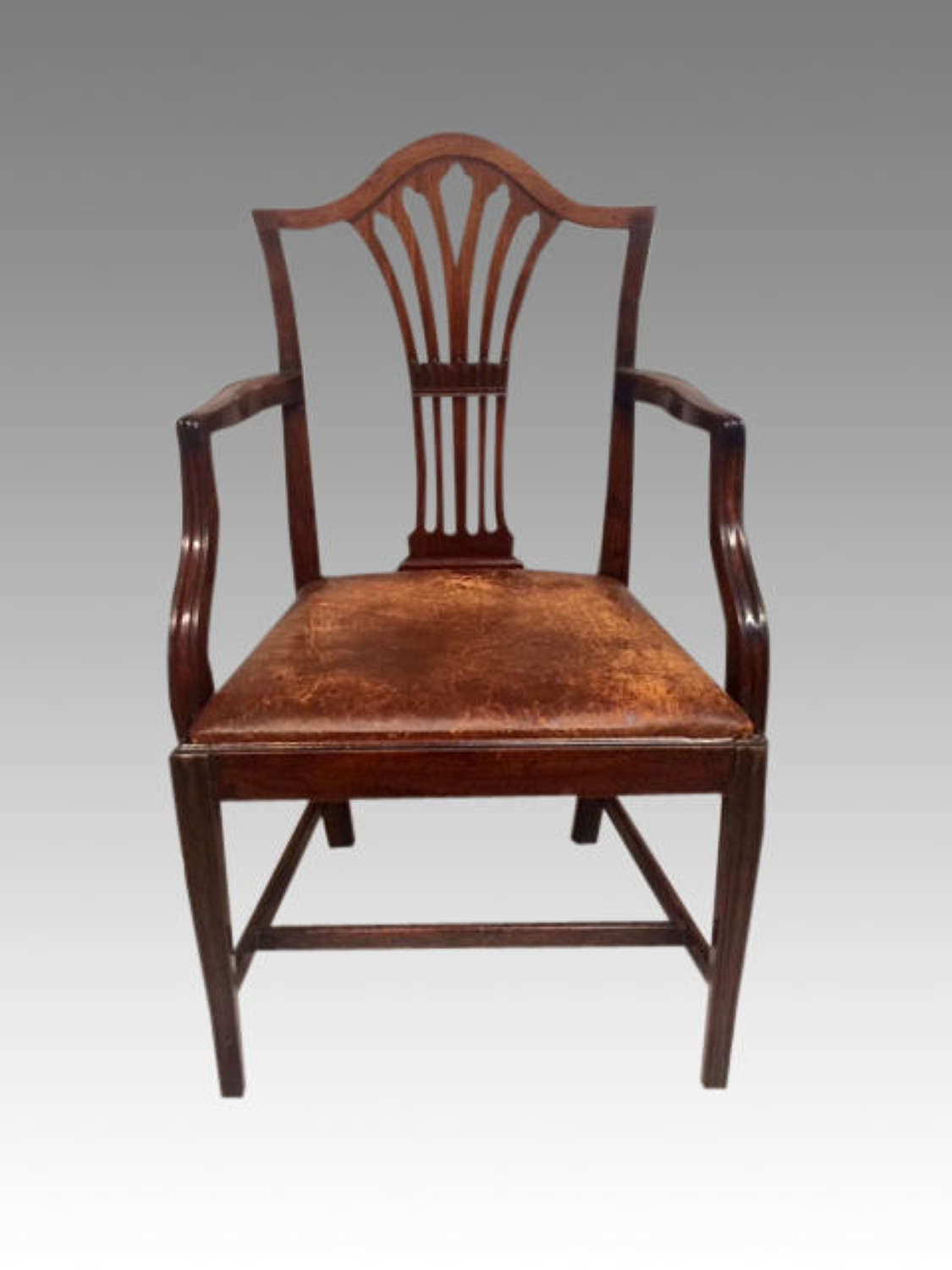 18th century Hepplewhite mahogany armchair.