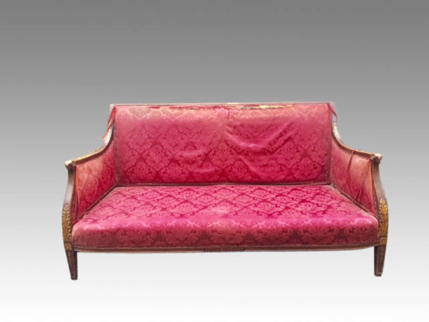 A decorative 19th century carved mahogany settee.