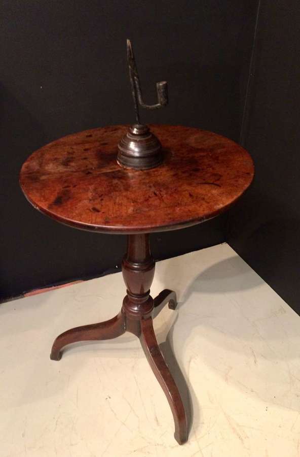Small Georgian oak tripod table.