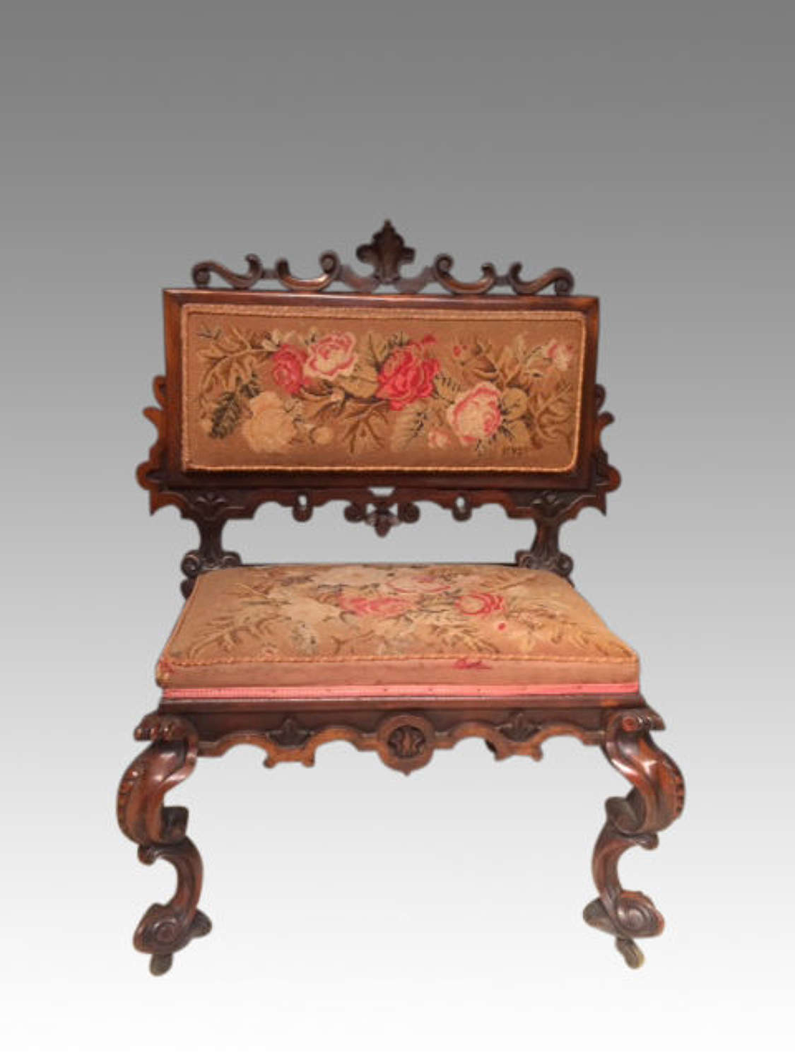 19th century mahogany seat.