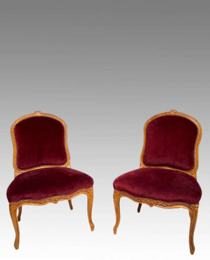 Pair of 19th century French side chairs.