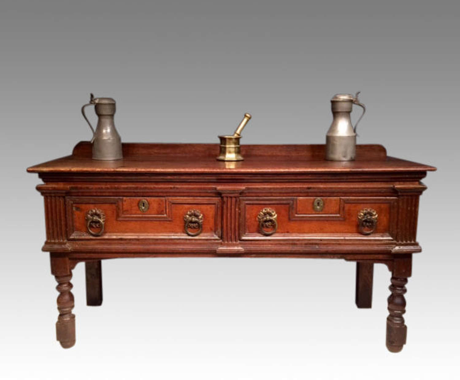 Small Charles II oak dresser.