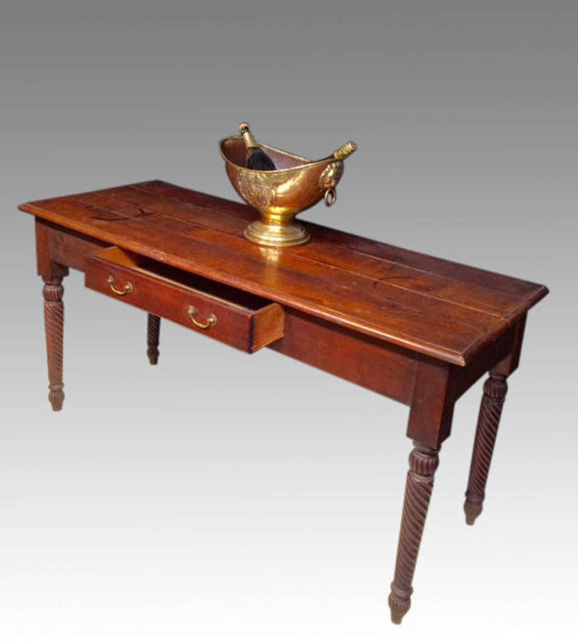 William IV oak side table.