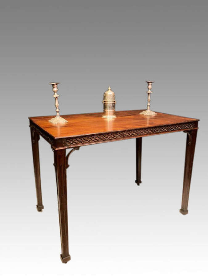 18th century carved mahogany silver table.
