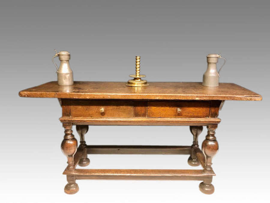 17th century oak side table.