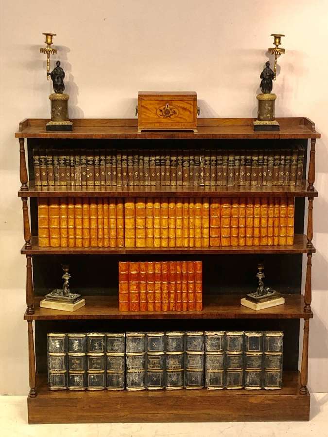 Georgian rosewood open bookcase.