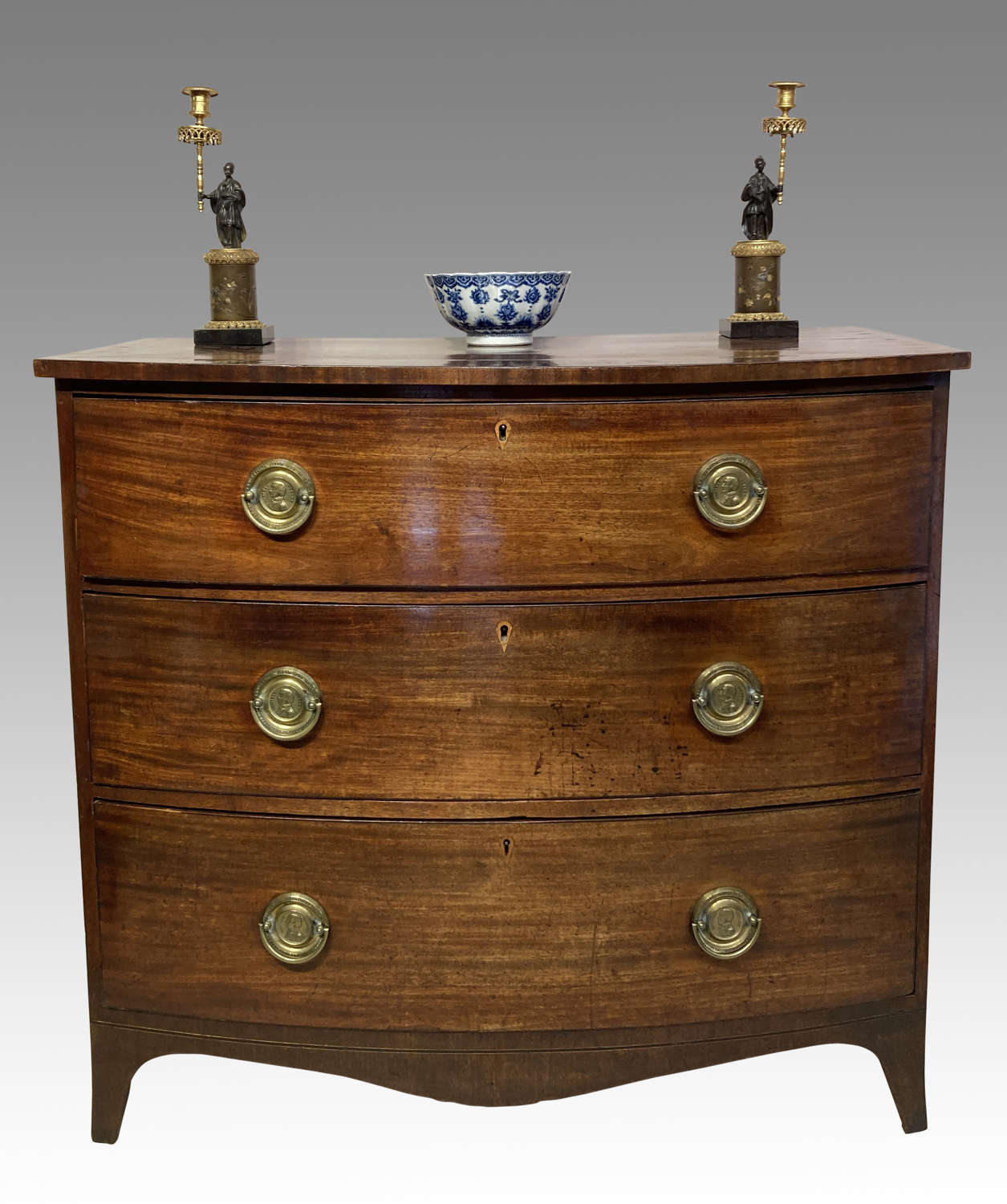 Admiral Nelson Georgian mahogany chest of drawers.