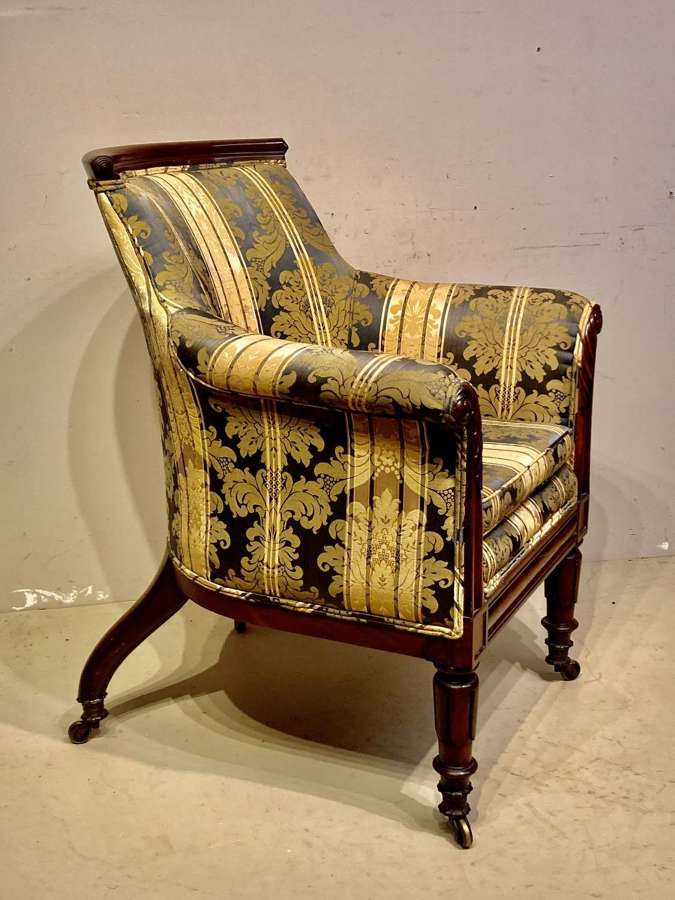 William IV mahogany library chair.
