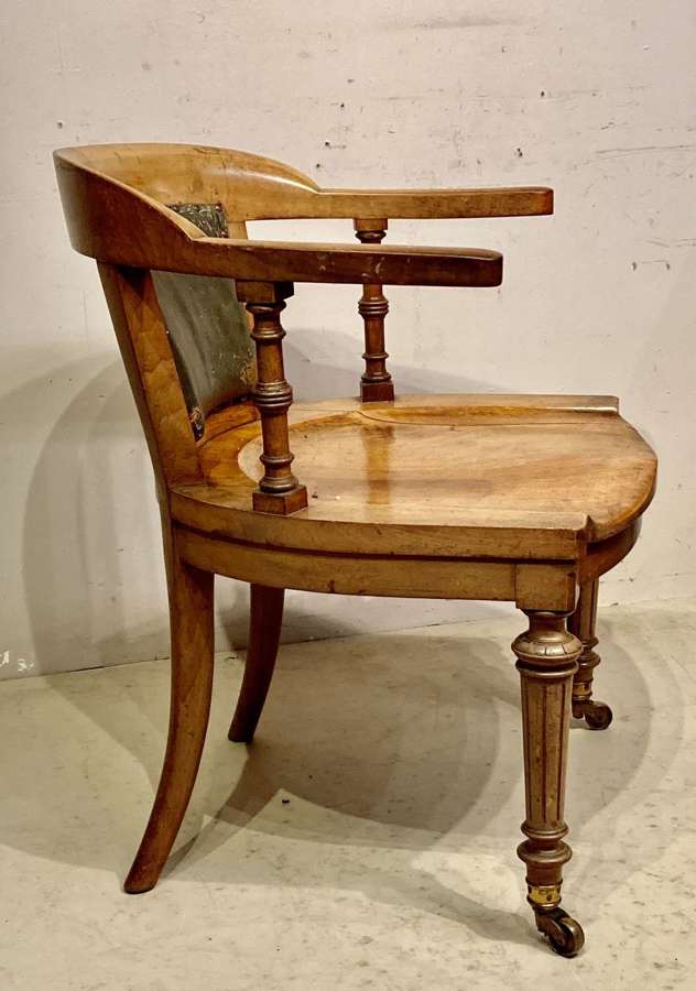 Victorian walnut desk chair.