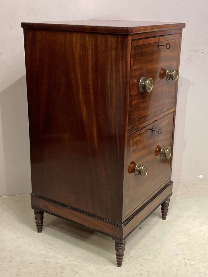 Regency mahogany cellarette cabinet.
