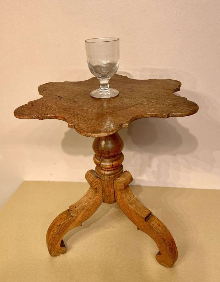 Antique oak wine table