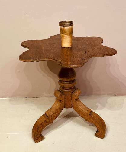 Antique oak wine table