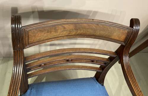 Set of 8(6+2) Georgian mahogany dining chairs.