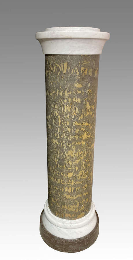 19th century Sienna  marble column.