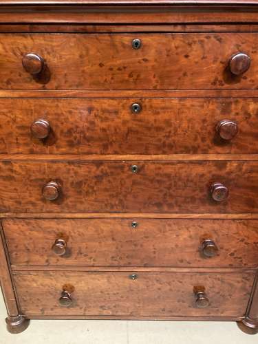 Antique tall mahogany chest of drawers.