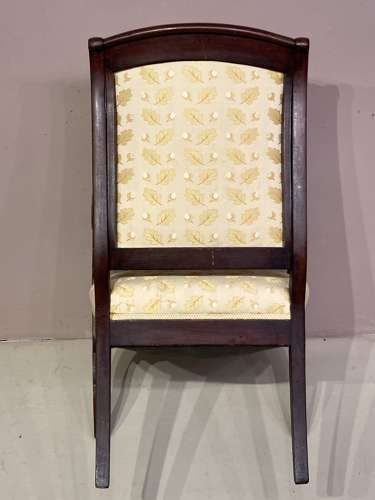 Antique French mahogany armchair.