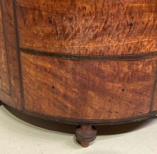 Georgian satinwood commode chest.