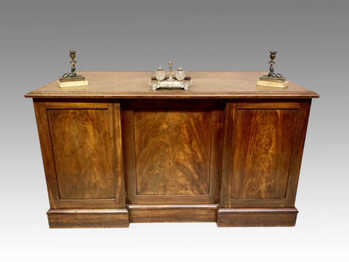 Georgian mahogany library desk.