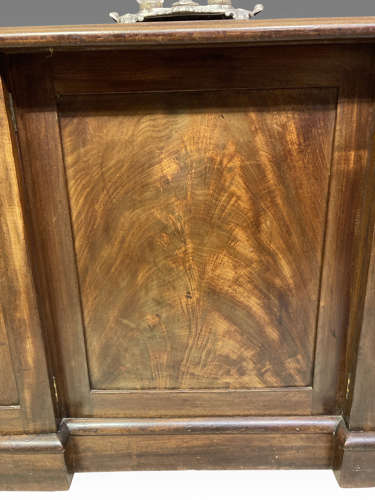 Georgian mahogany library desk.