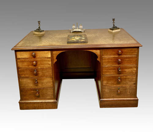Georgian mahogany library desk.
