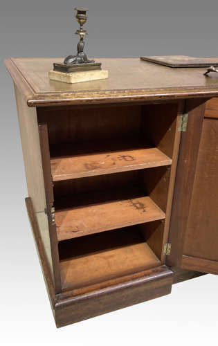 Georgian mahogany library desk.