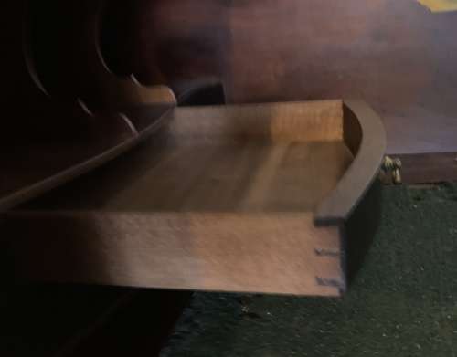 Georgian mahogany secretaire linen press.
