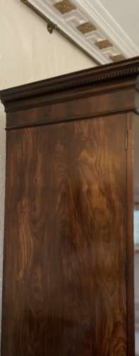 Georgian mahogany secretaire linen press.