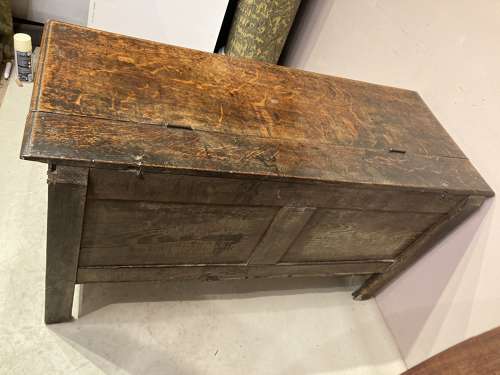 17th century carved oak coffer.