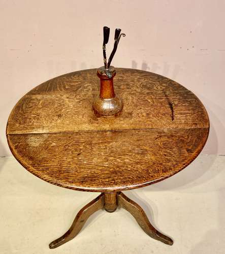 Welsh oak tripod table.