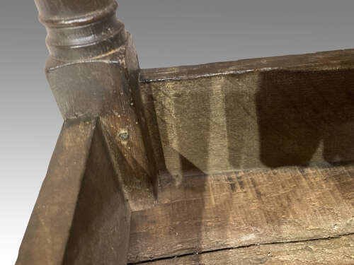 Early 17th century oak joint stool.