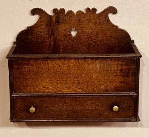 Welsh oak candle box.