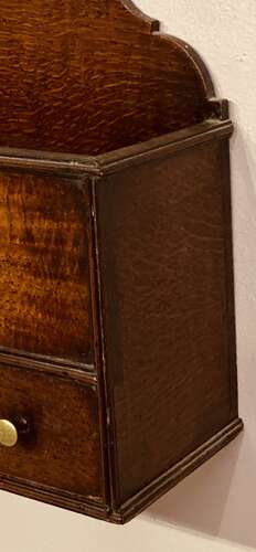 Welsh oak candle box.
