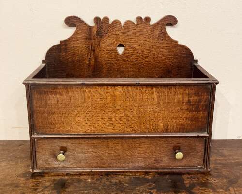 Welsh oak candle box.