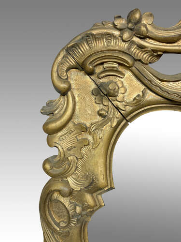 Carved giltwood pier mirror.