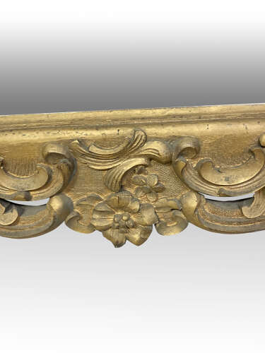 Carved giltwood pier mirror.