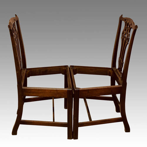 Pair of Chippendale mahogany side chairs.