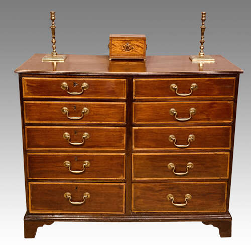 Antique Irish mahogany chest of drawers.