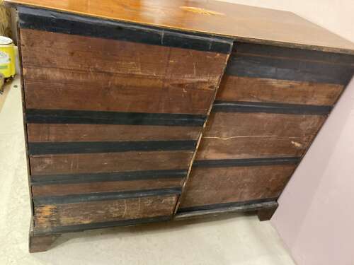 Antique Irish mahogany chest of drawers.