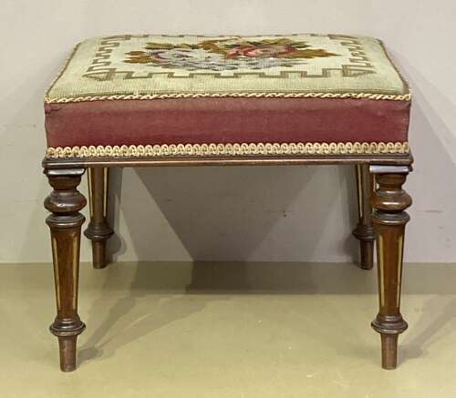Victorian mahogany stool.