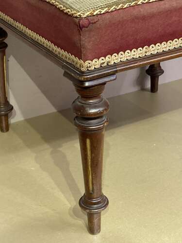 Victorian mahogany stool.