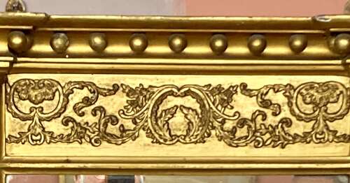 Regency carved giltwood pier mirror.