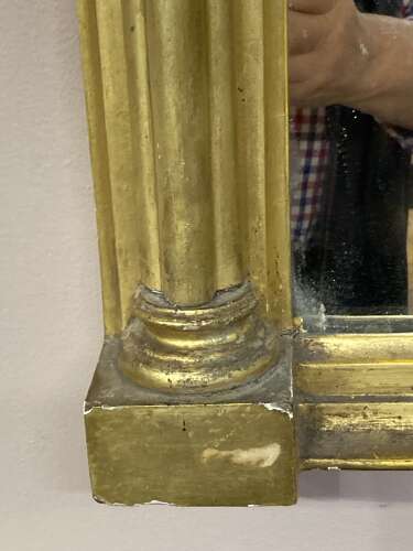 Regency carved giltwood pier mirror.