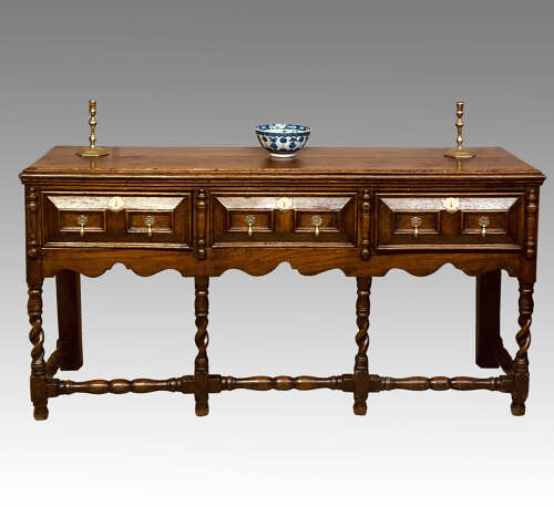 Antique oak dresser base.