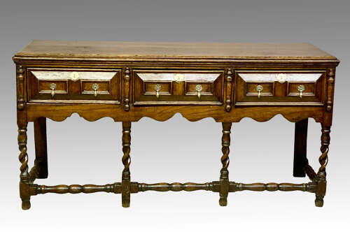 Antique oak dresser base.