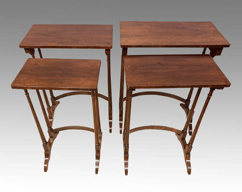 Georgian rosewood nest of four tables.