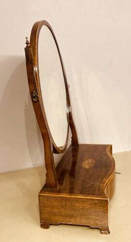 Sheraton mahogany dressing table mirror.