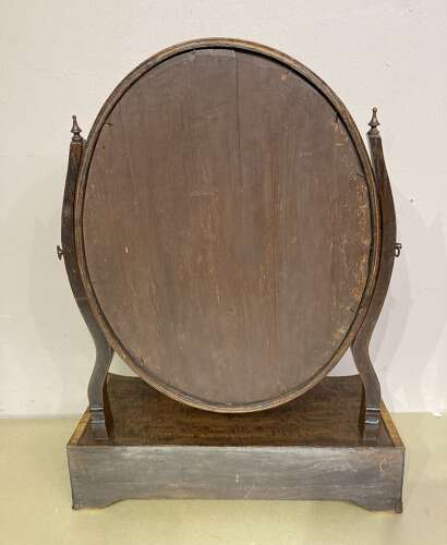 Sheraton mahogany dressing table mirror.
