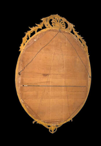 French oval gilt mirror.
