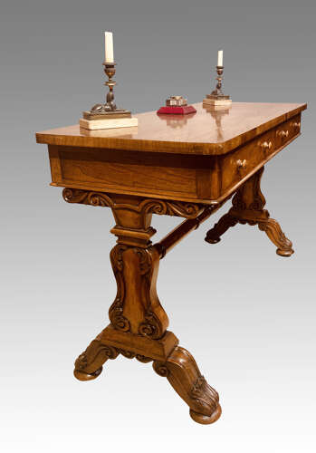 William IV rosewood writing table.