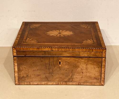 Sheraton inlaid mahogany box.